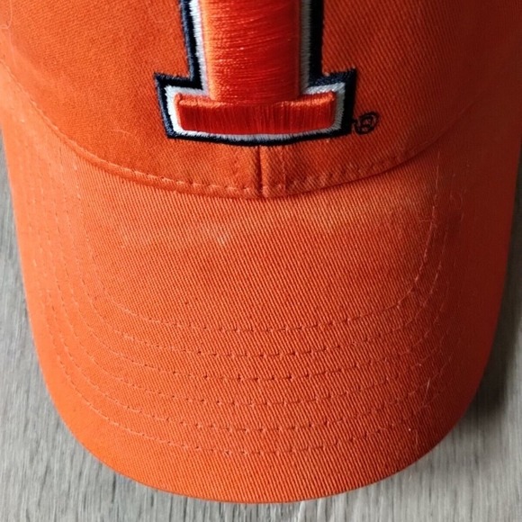 Illinois Fighting Illini Hat Baseball Dad Cap Orange Blue I Logo Adjustable OSFA - Picture 5 of 11